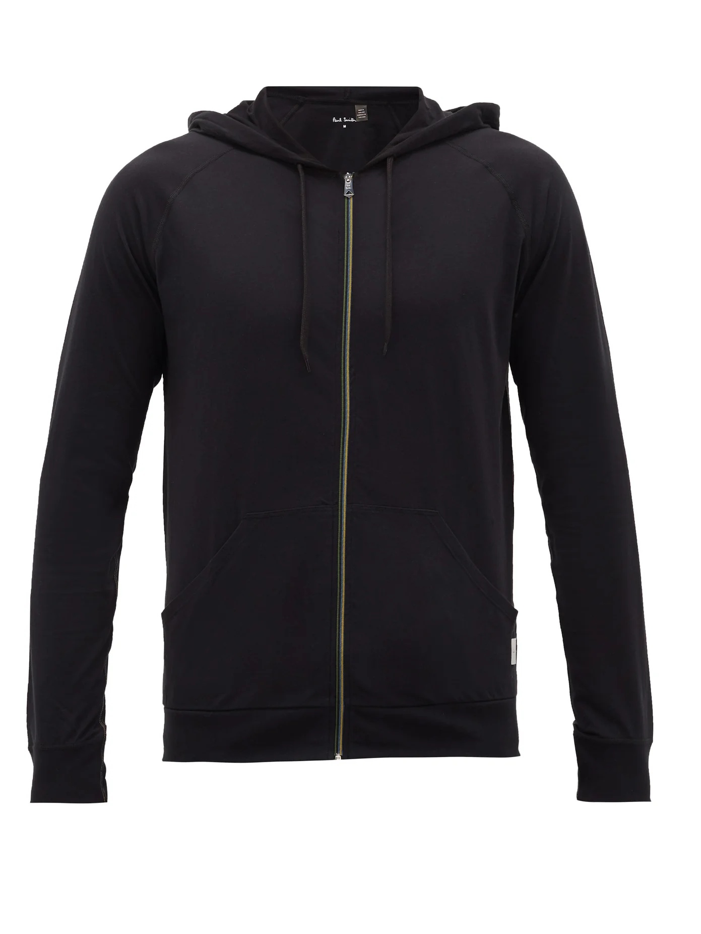 Zip-through cotton hooded sweatshirt - 1