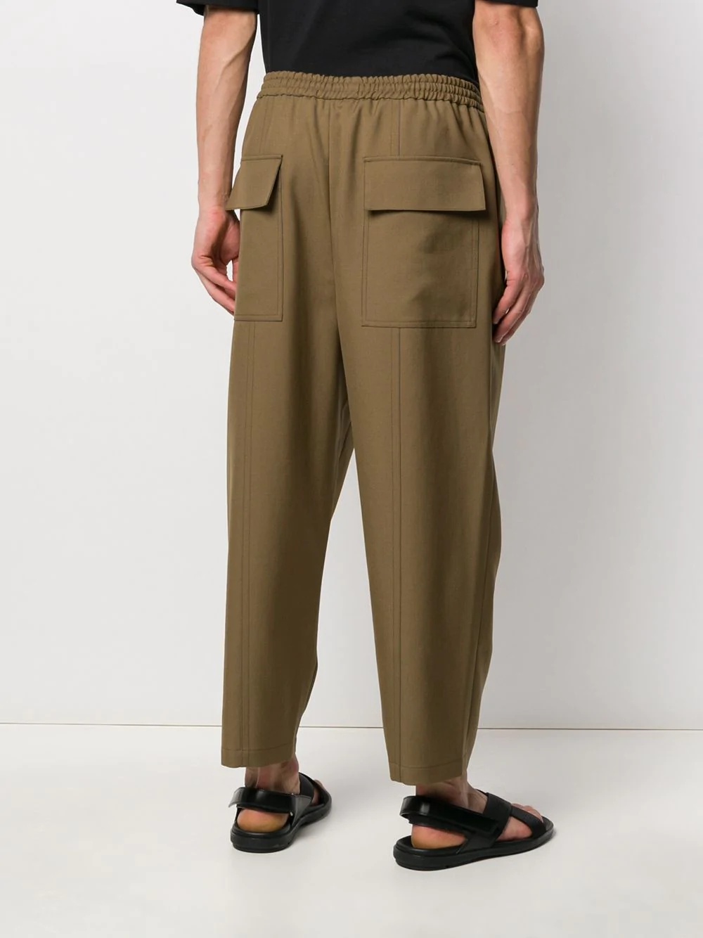 high-rise straight-leg trousers - 4