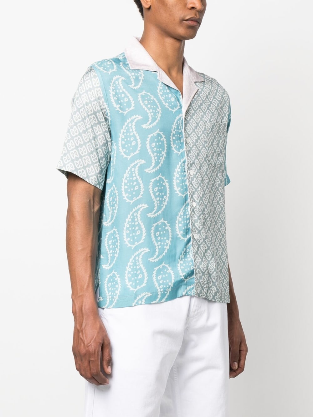 bandana-print short-sleeved shirt - 3