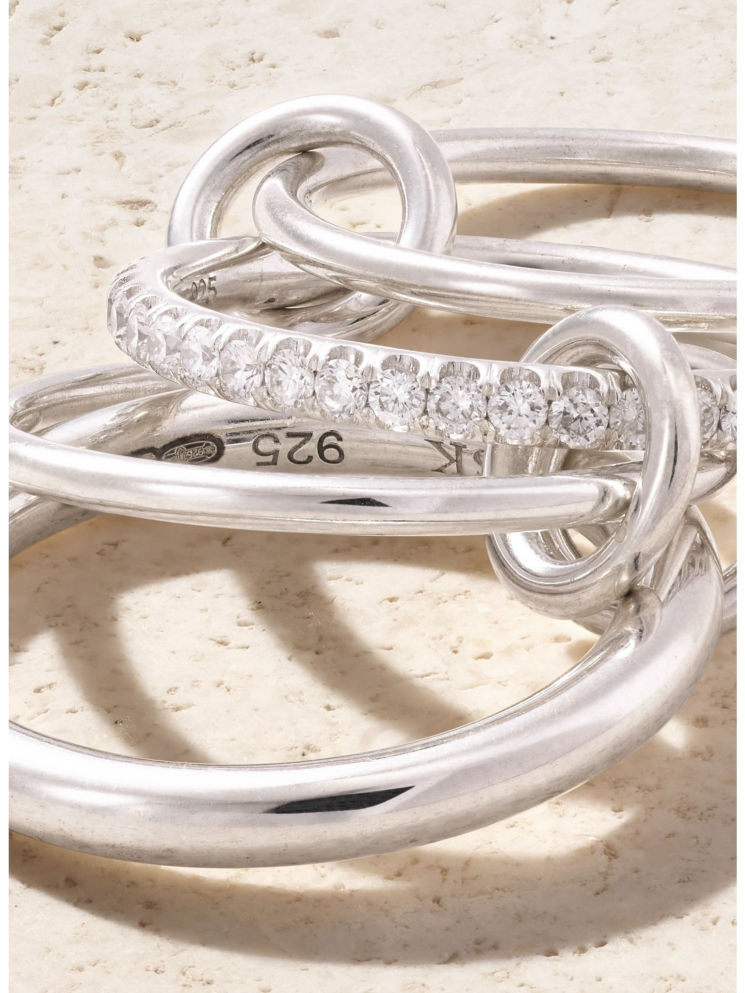 Nimbus sterling silver diamond ring Silver - 4