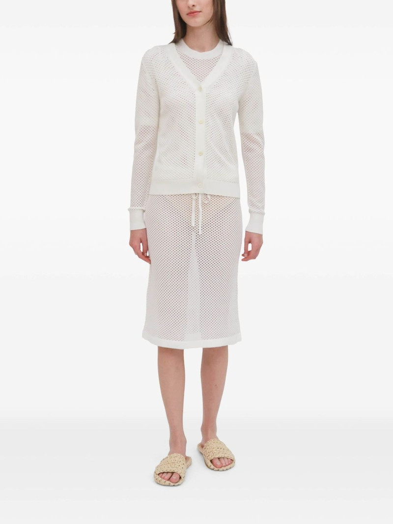 ROSETTA GETTY mesh pointelle cardigan outlook