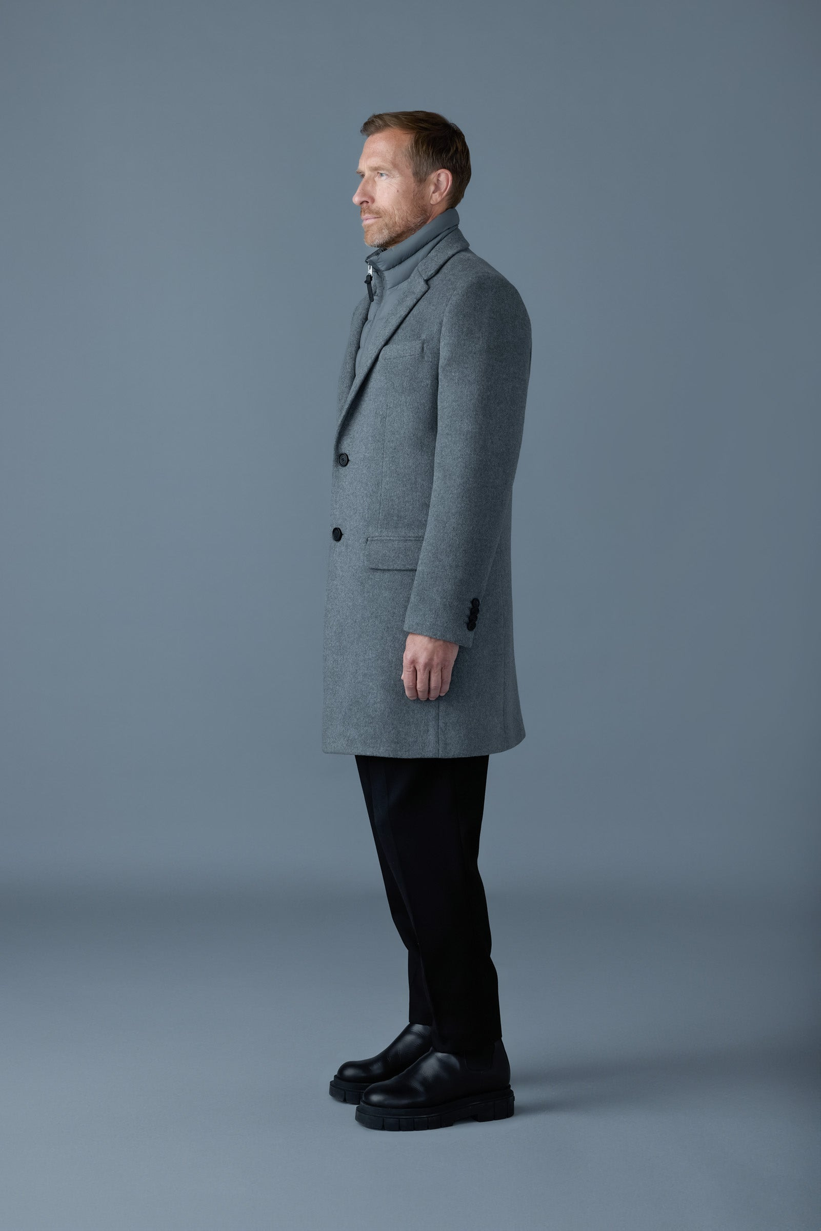 SKAI-SLB 3-in-1 wool coat with removable down liner - 3