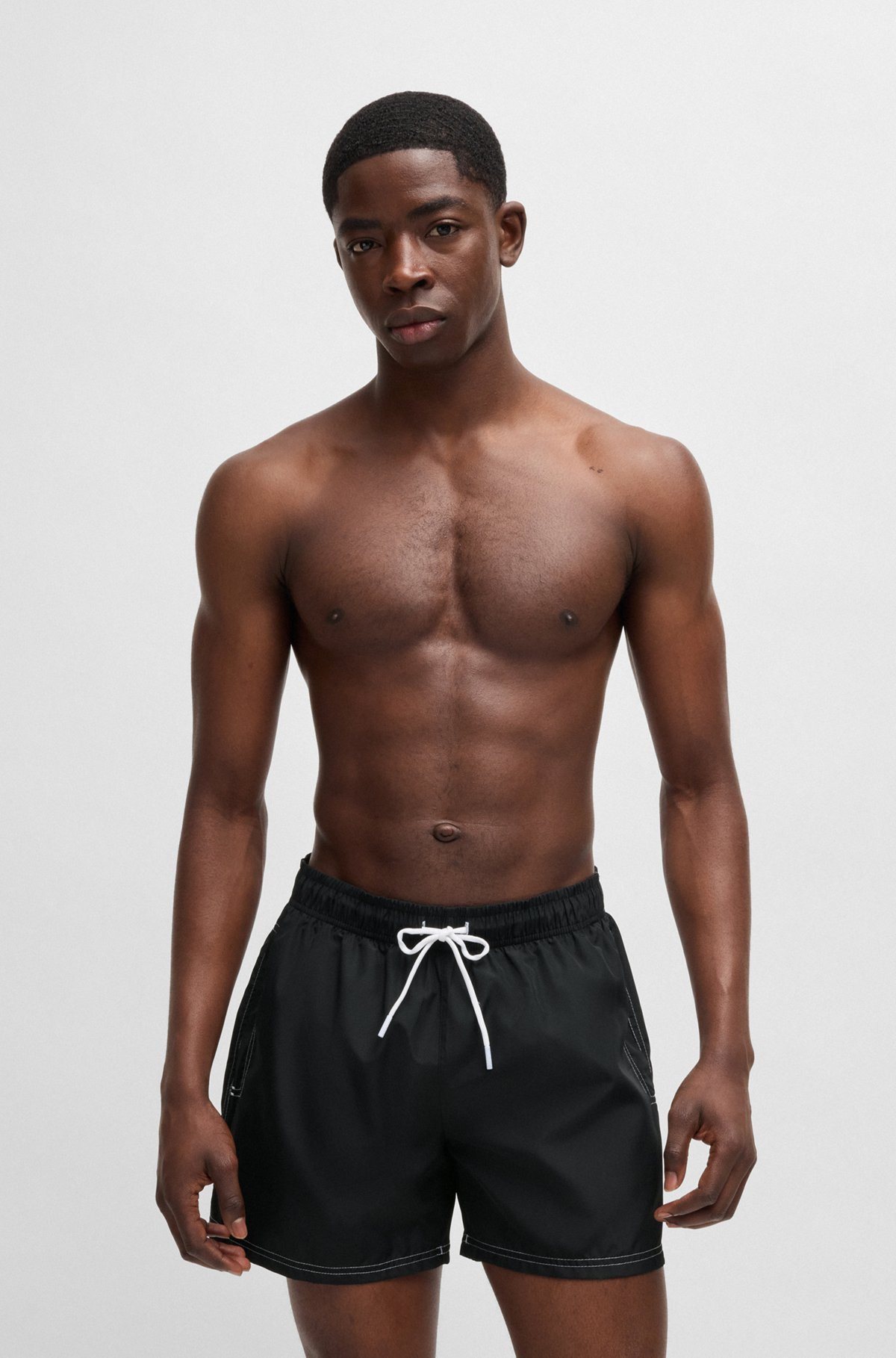 FULLY LINED SWIM SHORTS WITH LOGO PRINT - 2
