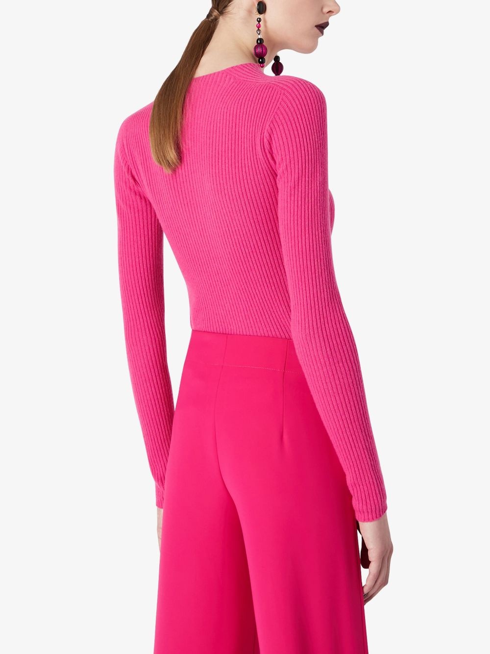 V-neck ribbed jumper - 4