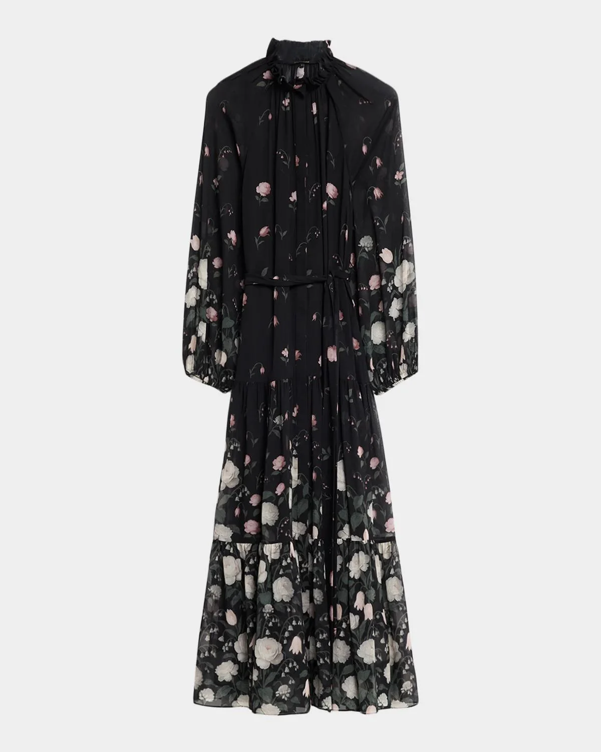 Robin Tiered Floral-Print Chiffon Maxi Dress - 1