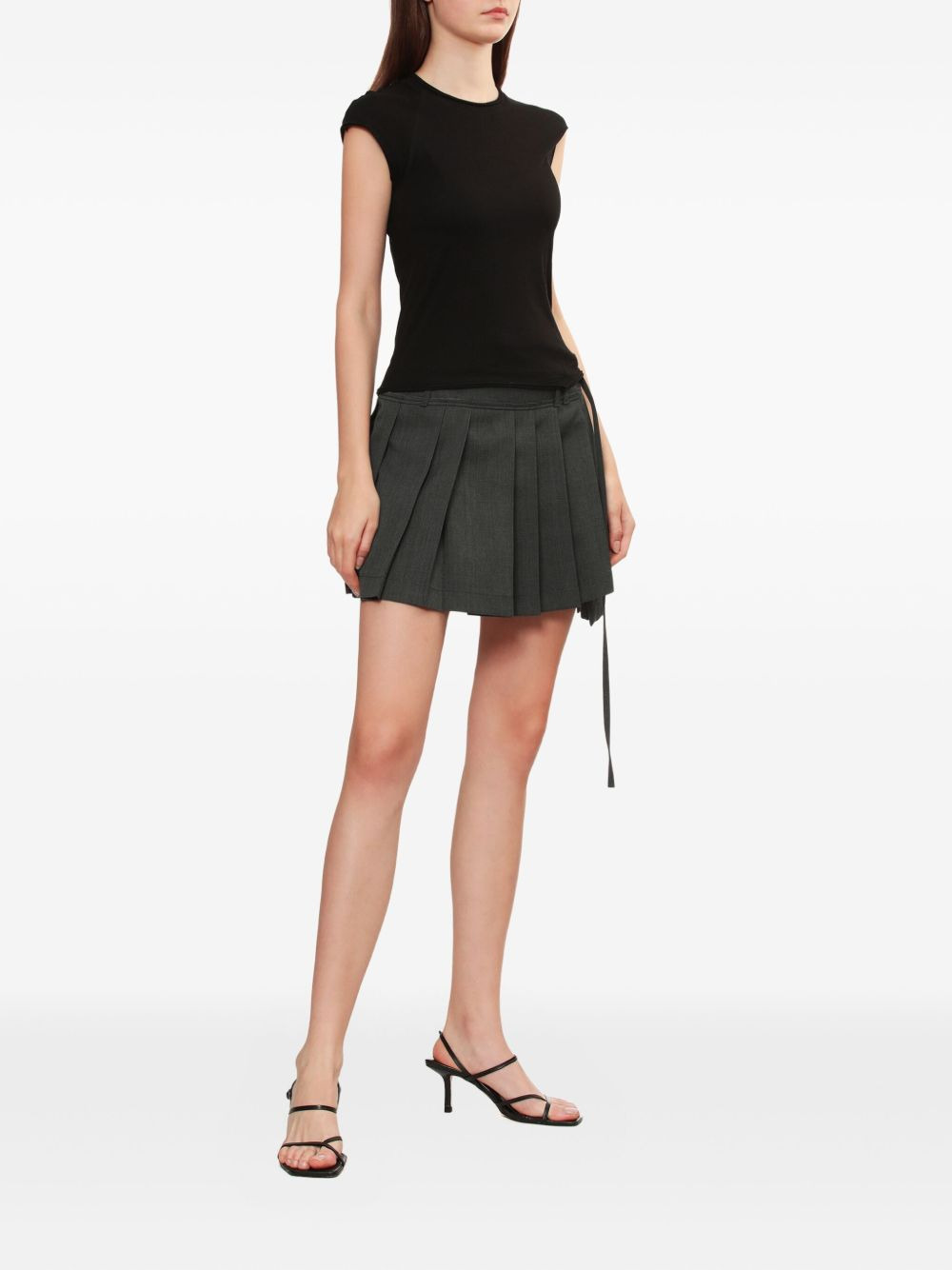asymmetrical-seams cotton-blend vest - 2