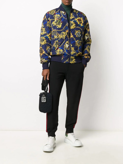 VERSACE JEANS COUTURE chain print bomber jacket outlook