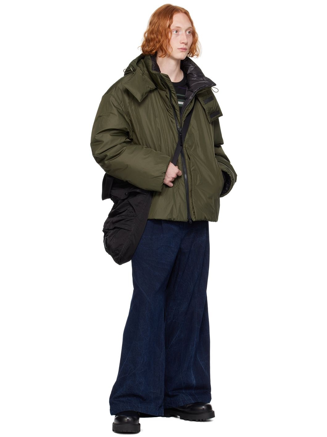 Green Vented Puffer Jacket - 5