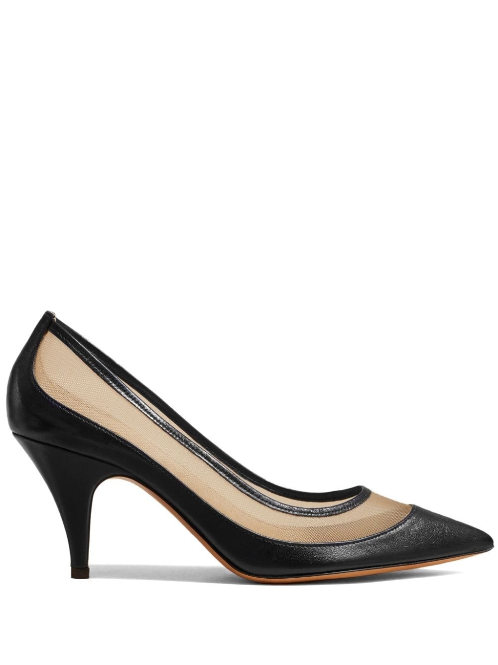 The River 75mm mesh-panel leather pumps - 1