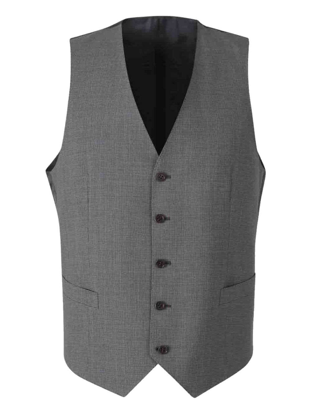 single breasted wool suit - 3