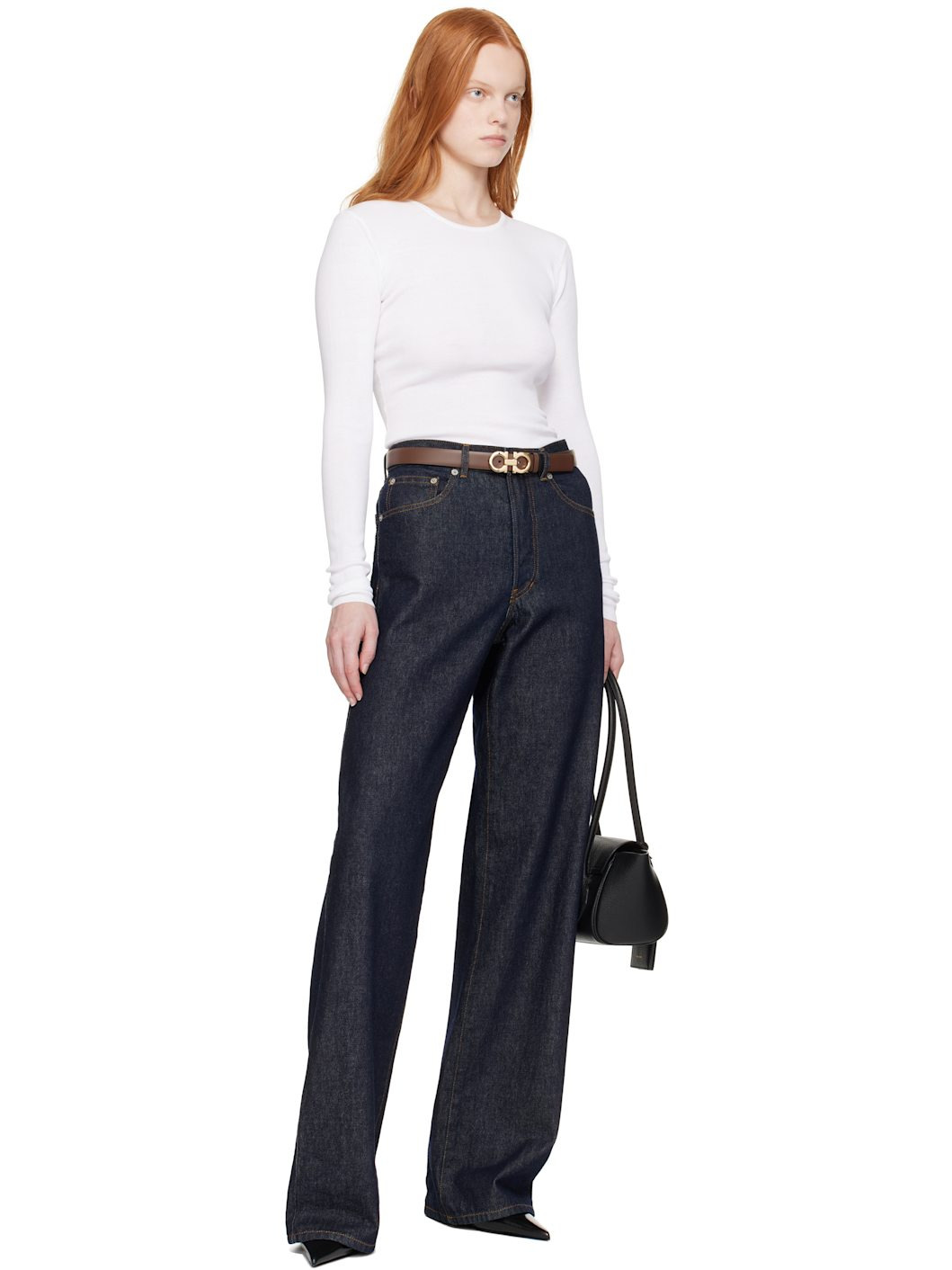 Brown & Black Gancini Reversible Belt - 2