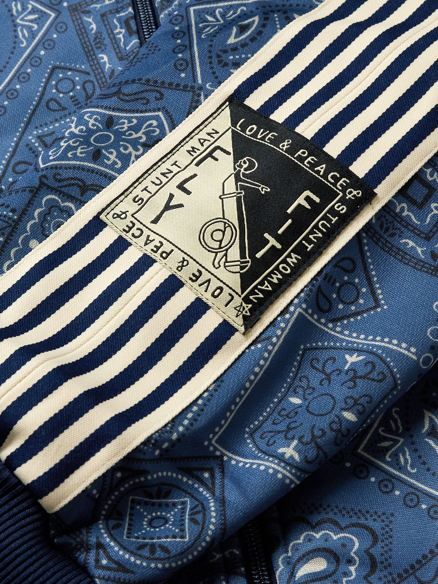Cookie Bandana-Print Striped Shell Track Jacket Navy - 6