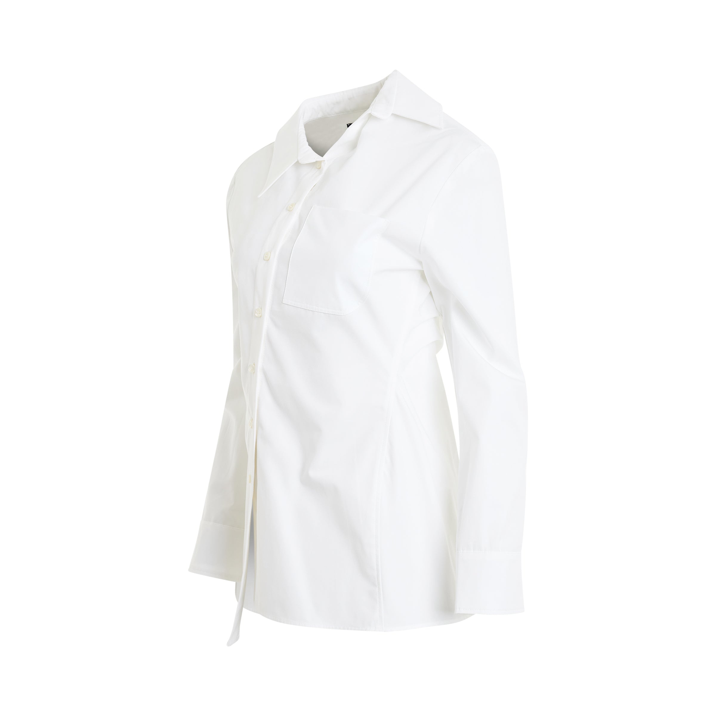 Pablo Asymmetric Shirt in White - 2