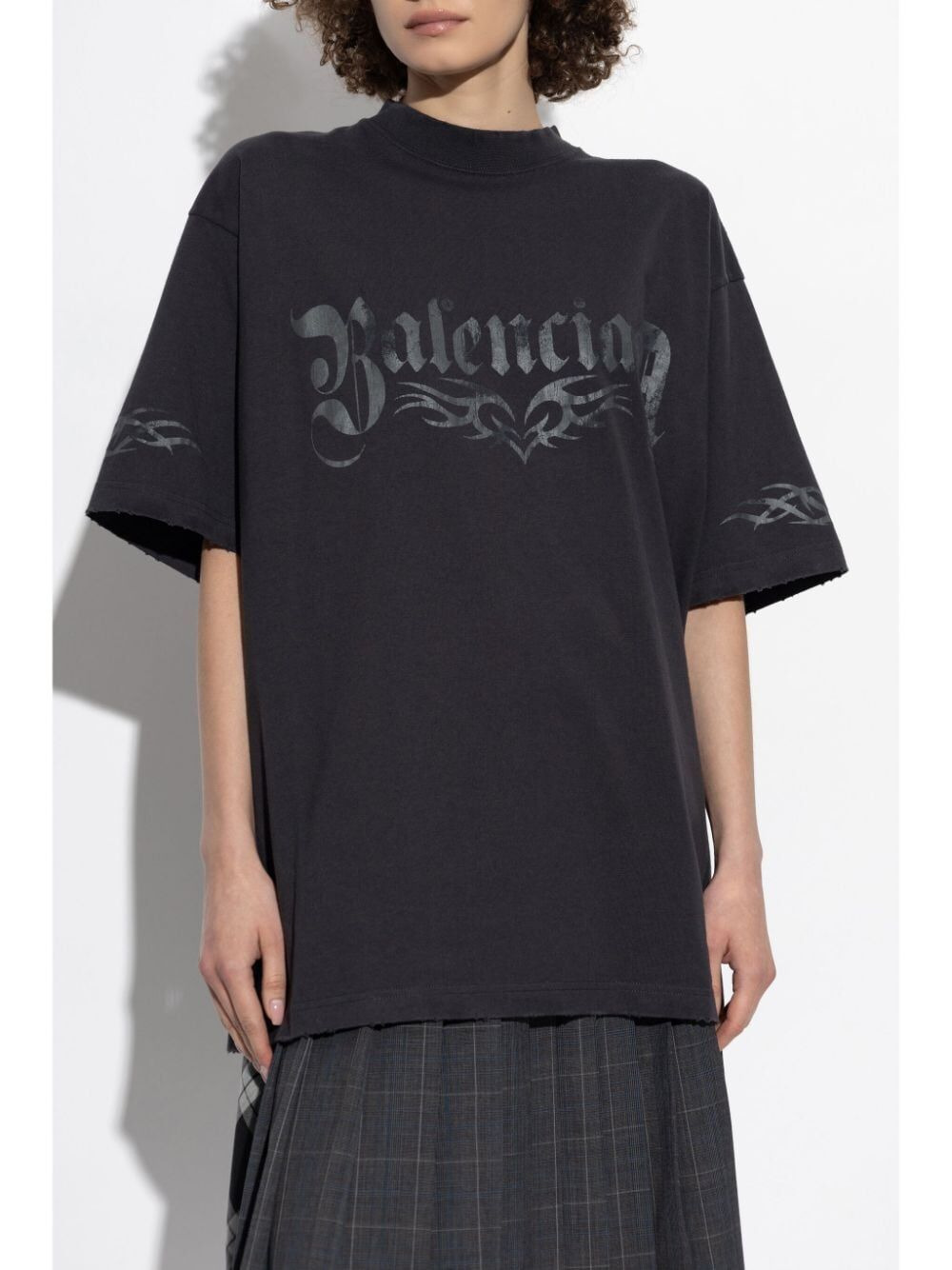 Balenciaga Women Medium Fit Printed Logo T-Shirt - 2