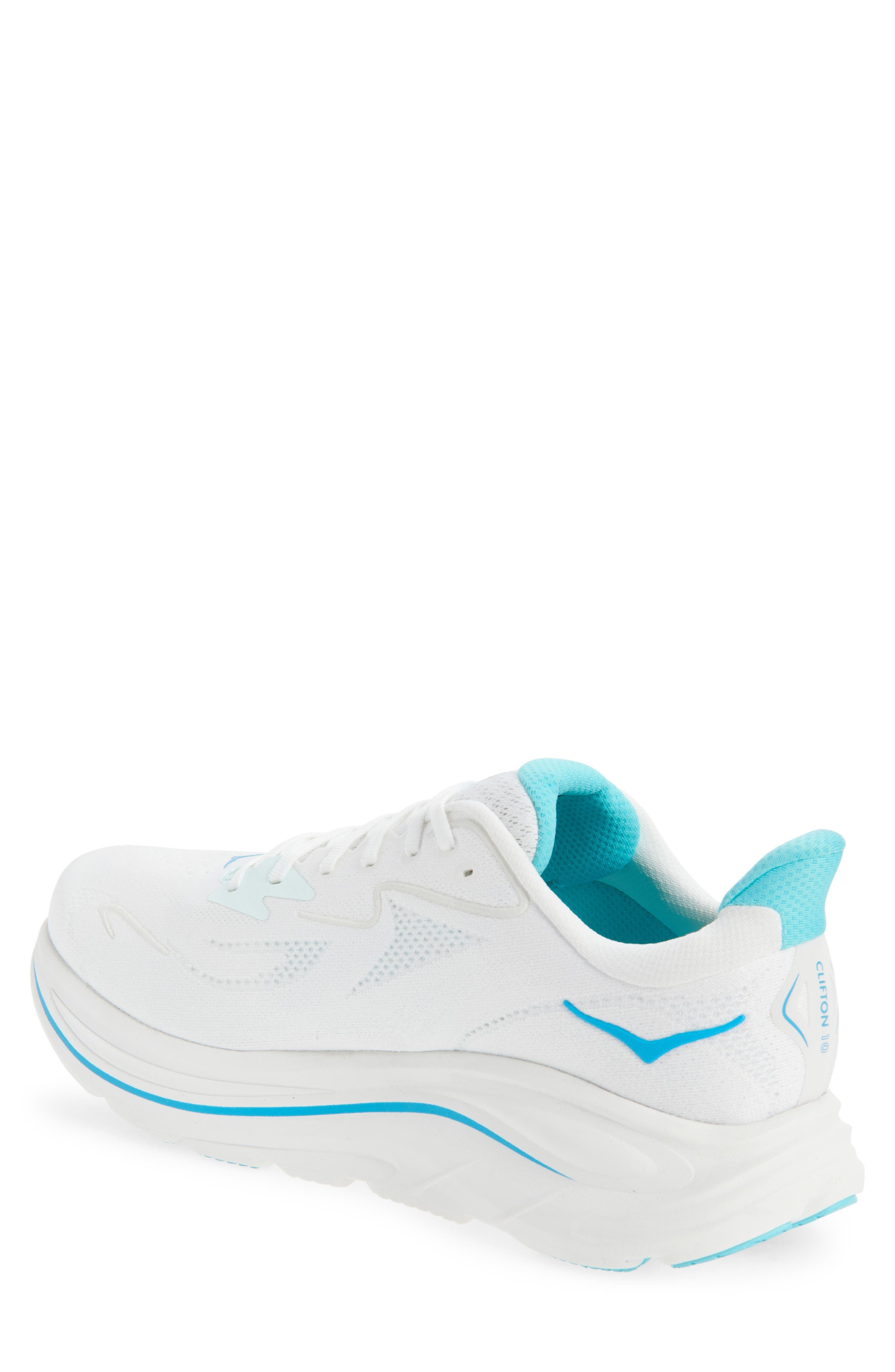 HOKA Clifton 10 Running Shoe in White /Skyward Blue at Nordstrom - 2