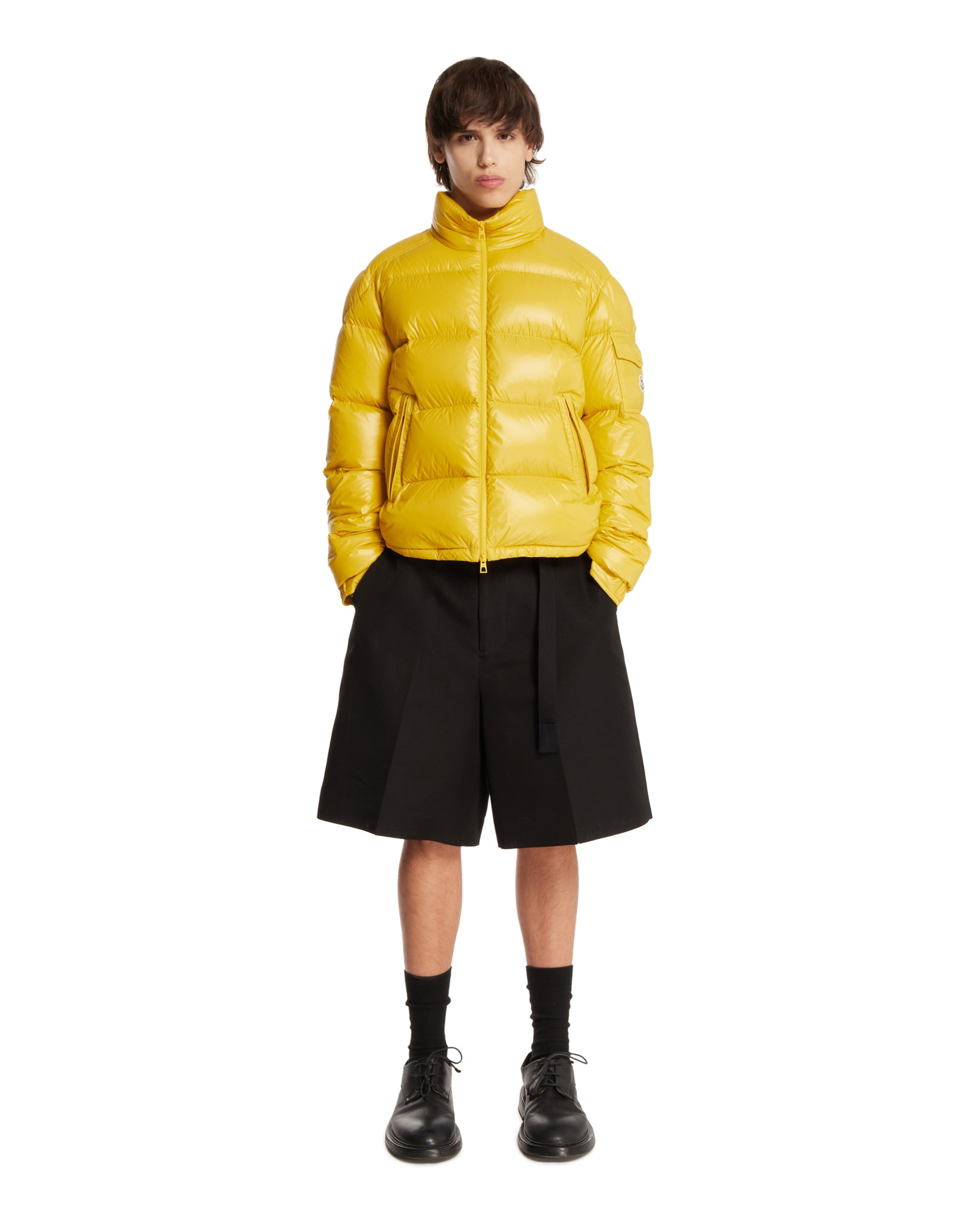 Yellow Levitha Short Down Jacket with Hood - 2