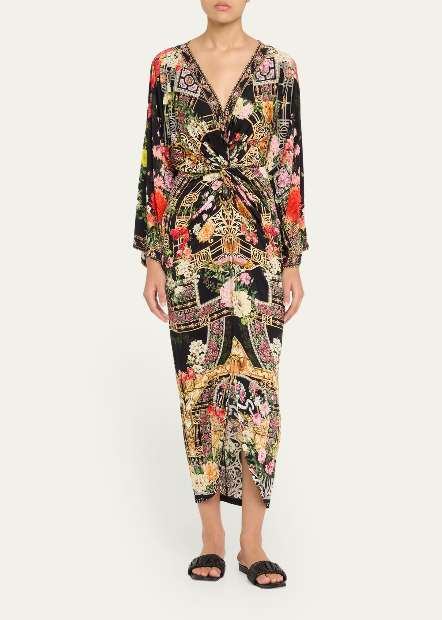 Adorned In Alexandria Long Split Twist-Front Dress - 2