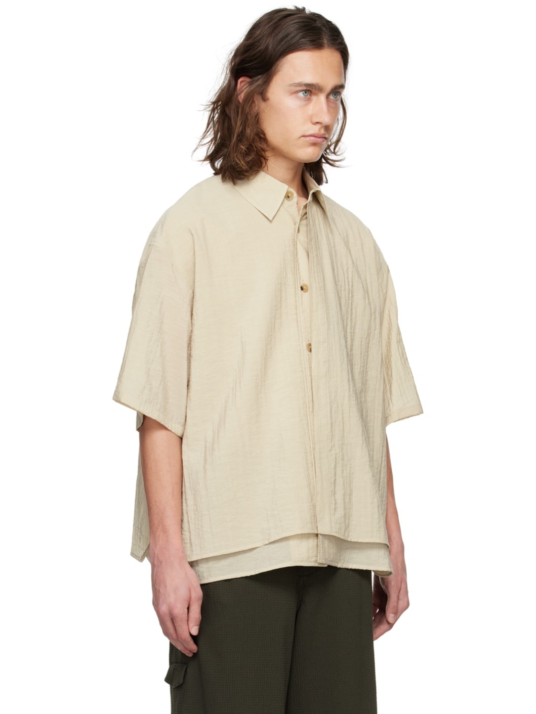 Beige Layered Shirt - 2