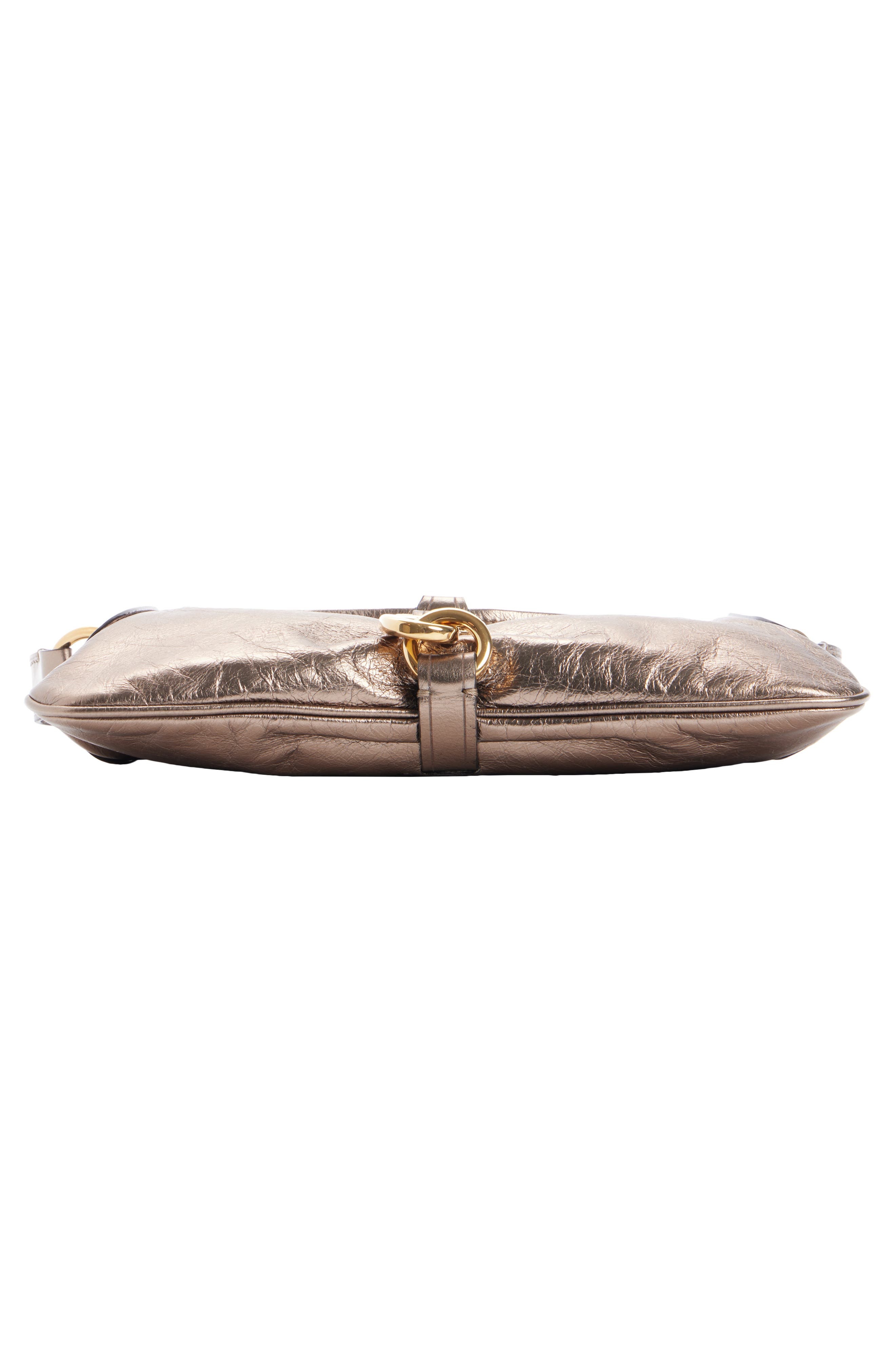 Chloé Kerala 25 Metallic Leather Shoulder Bag in 074 Shiny Grey at Nordstrom - 5