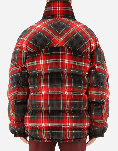 Dolce & Gabbana Reversible quilted check velvet jacket outlook