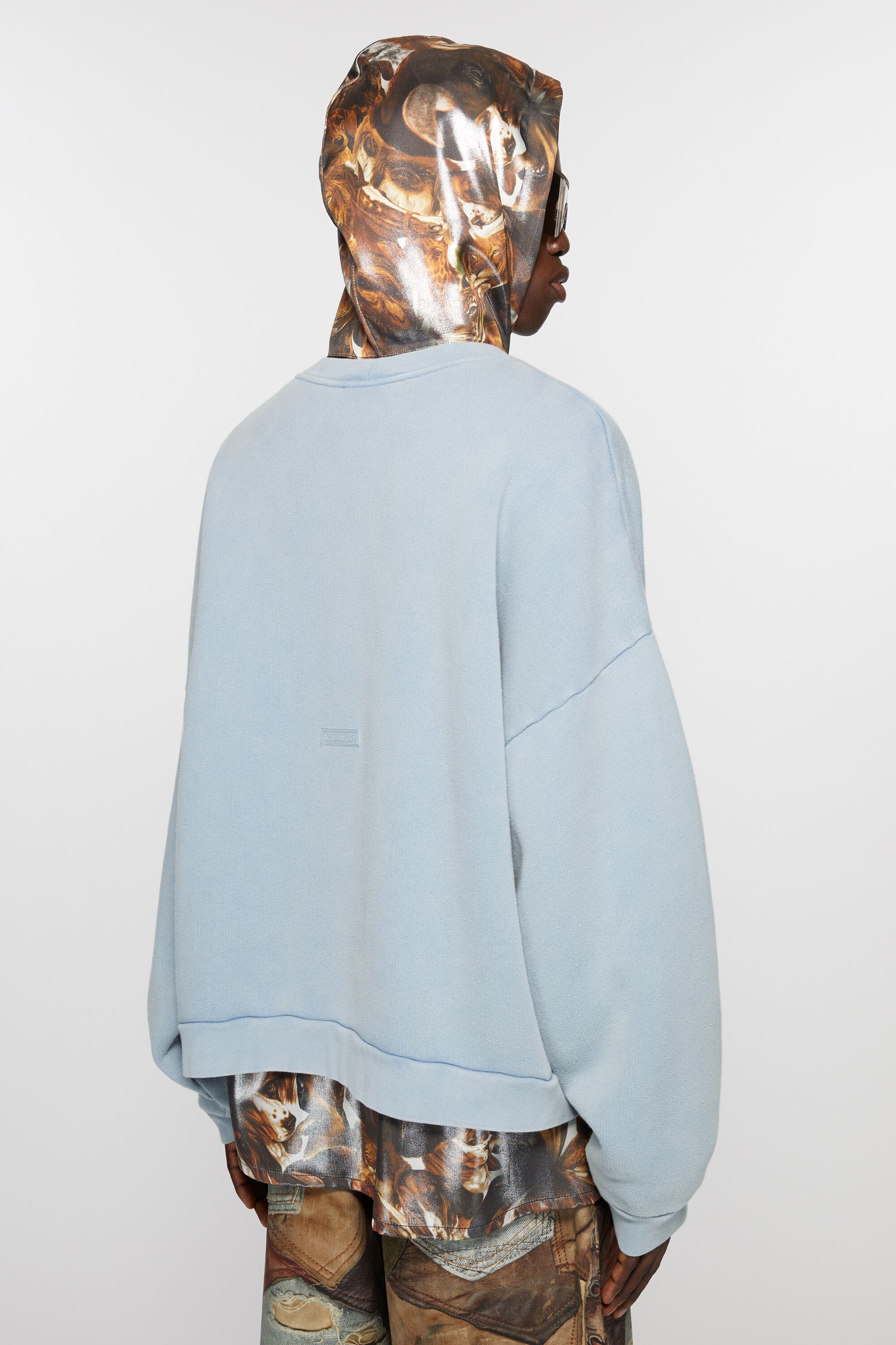 Crew neck sweater - Old blue - 3