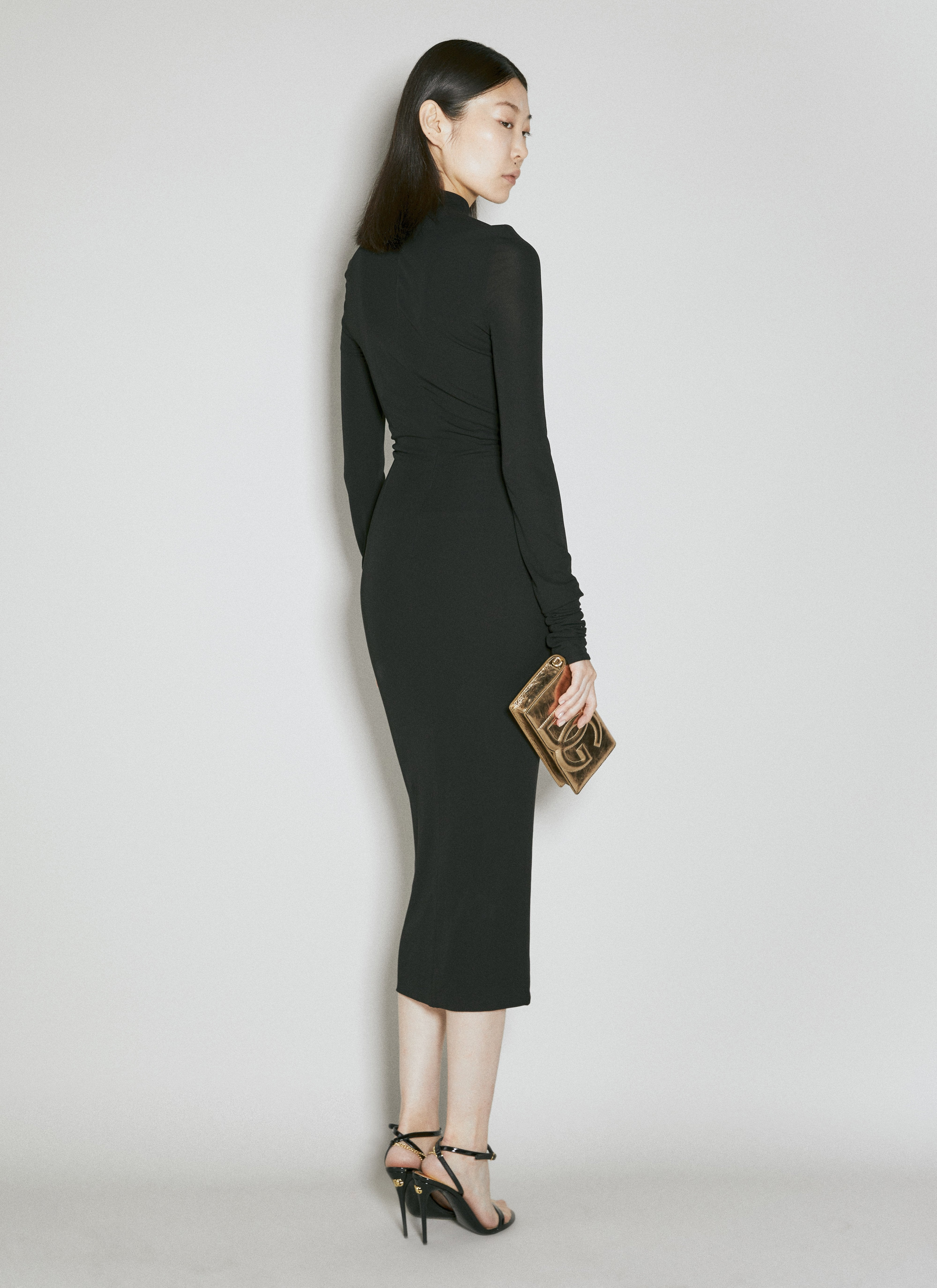 Dolce & Gabbana Women Chantilly Lace Insert Jersey Dress - 3