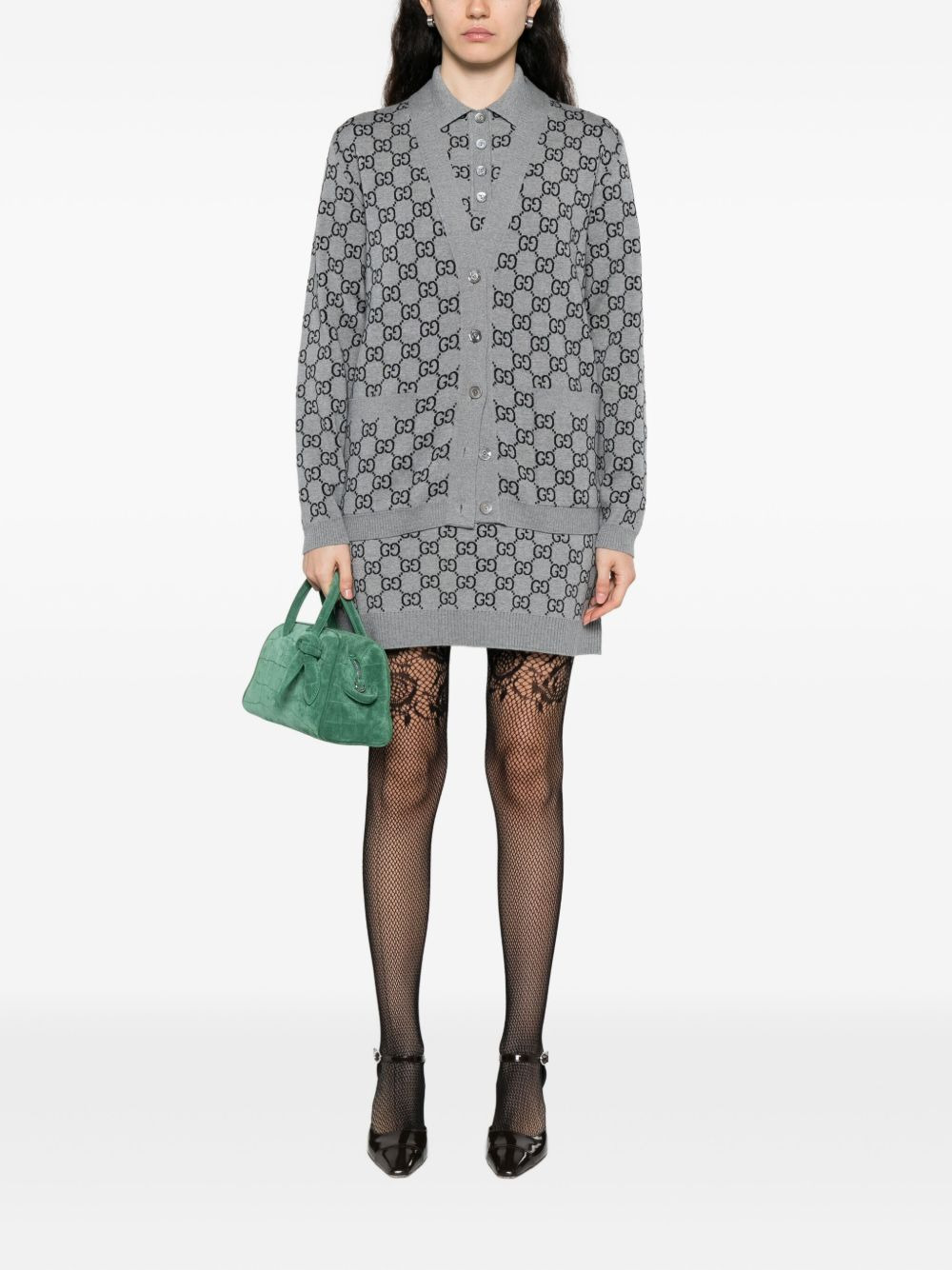 GG-monogram cardigan - 2