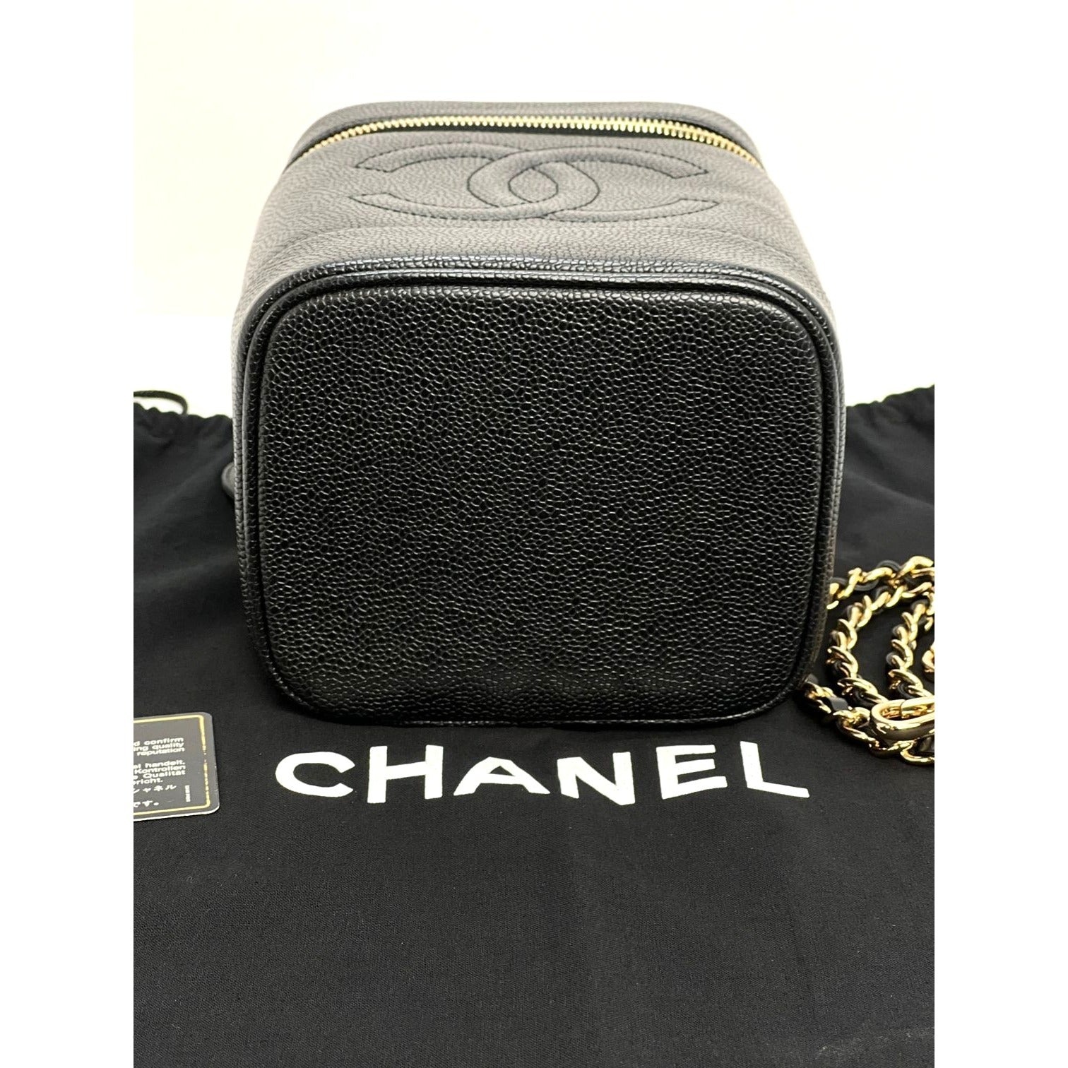 Chanel Vanity Cosmetic Case Black Caviar Leather Bag - 5