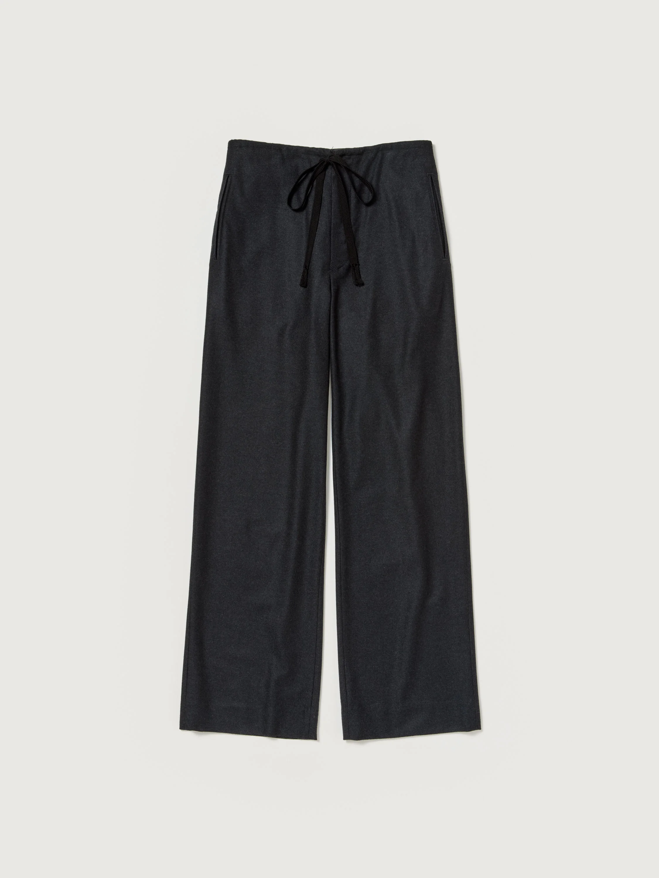WOOL FULLING FLANNEL DRAWSTRING PANTS - 1