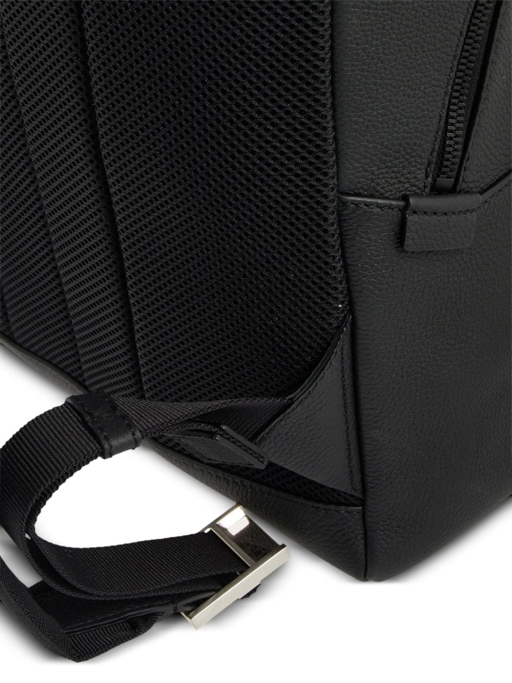 embossed-logo leather backpack - 6