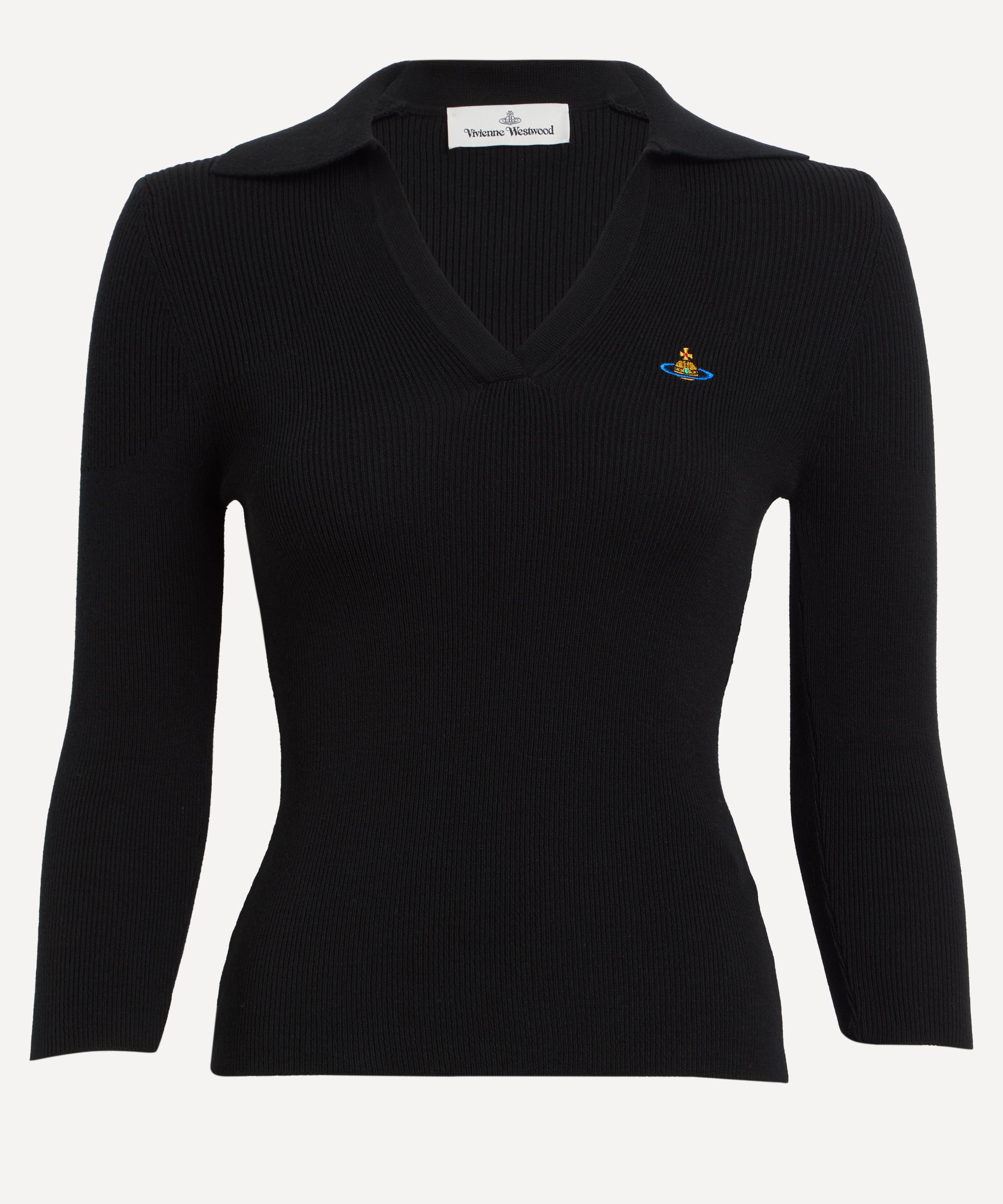 Marina Black Polo Jumper - 1