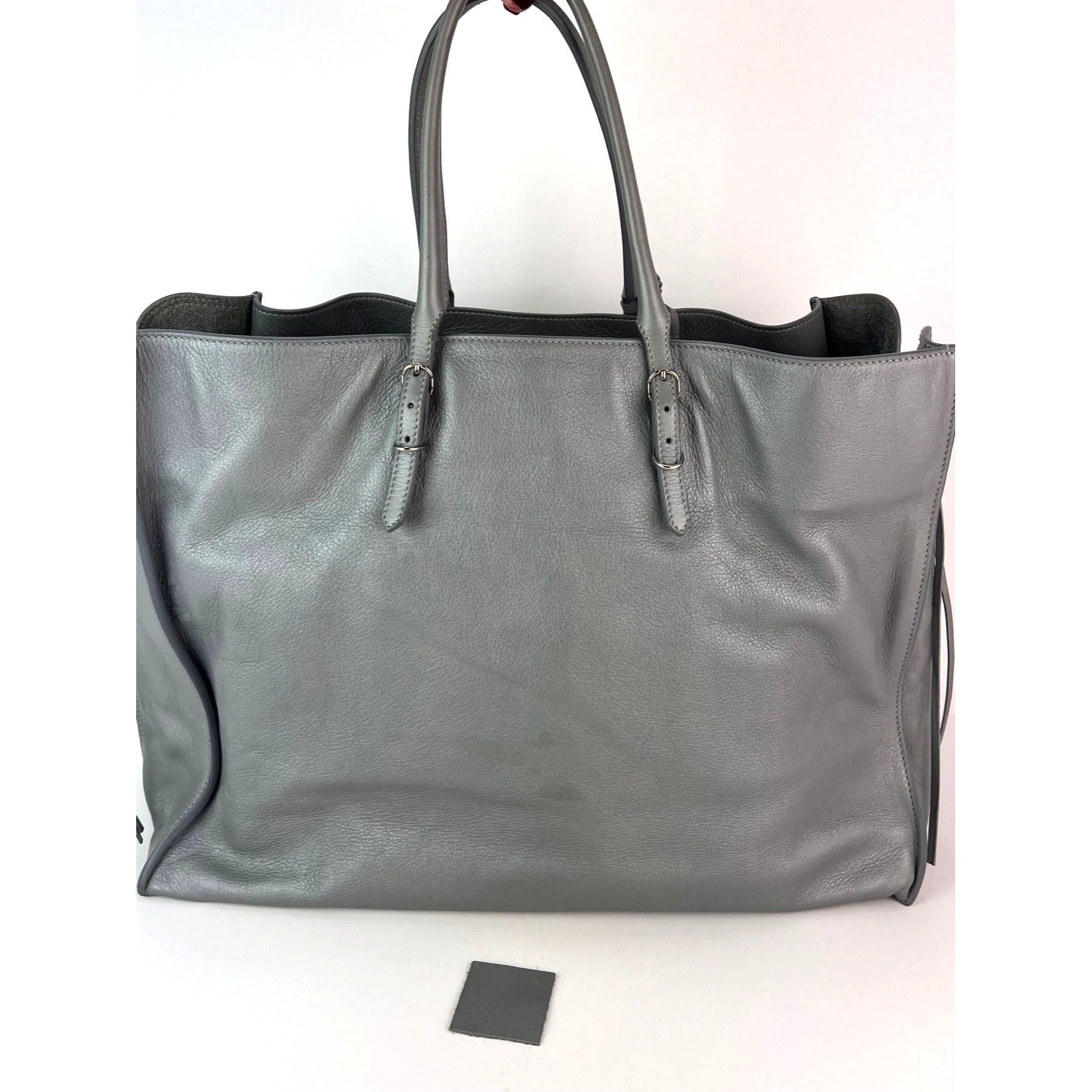 Balenciaga Veau Papier A4 Zip Around Grey Shoulder Bag - 2