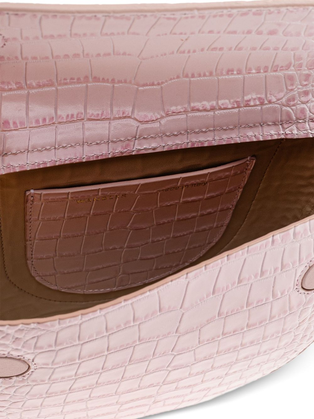 mini Hortensia crocodile-effect tote bag - 5