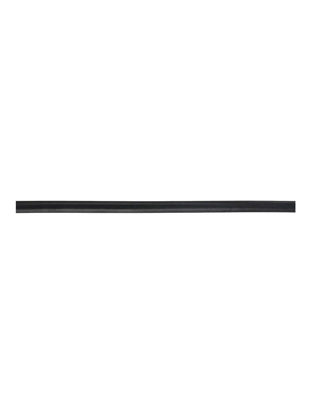Black Skinny Oval Buckle Belt - 2