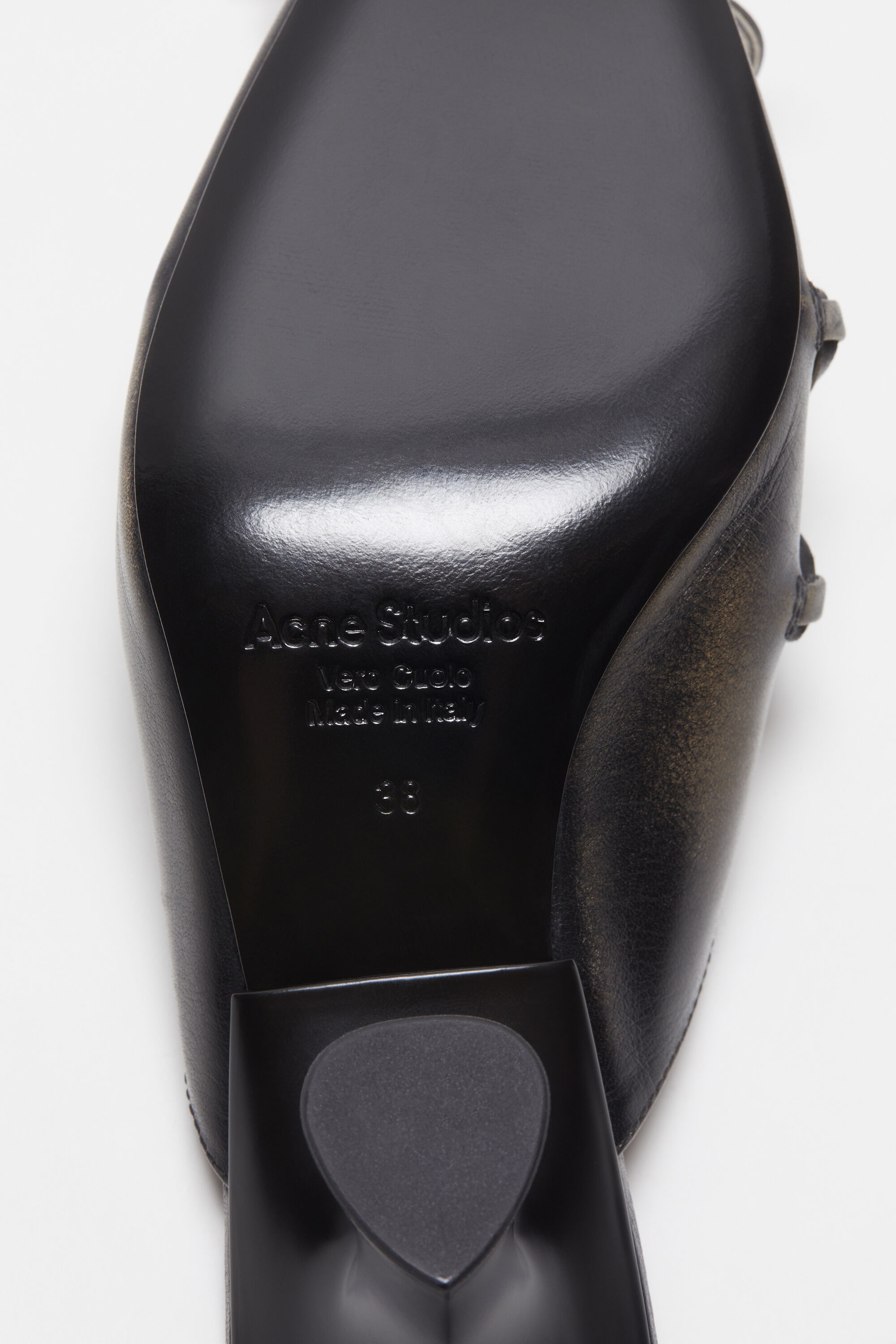 び*る様 Acne Studios ブラック ミュール Acne Studios Lace-up heel mule - Black | REVERSIBLE