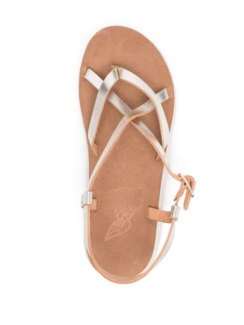 crossover-strap leather sandals 4