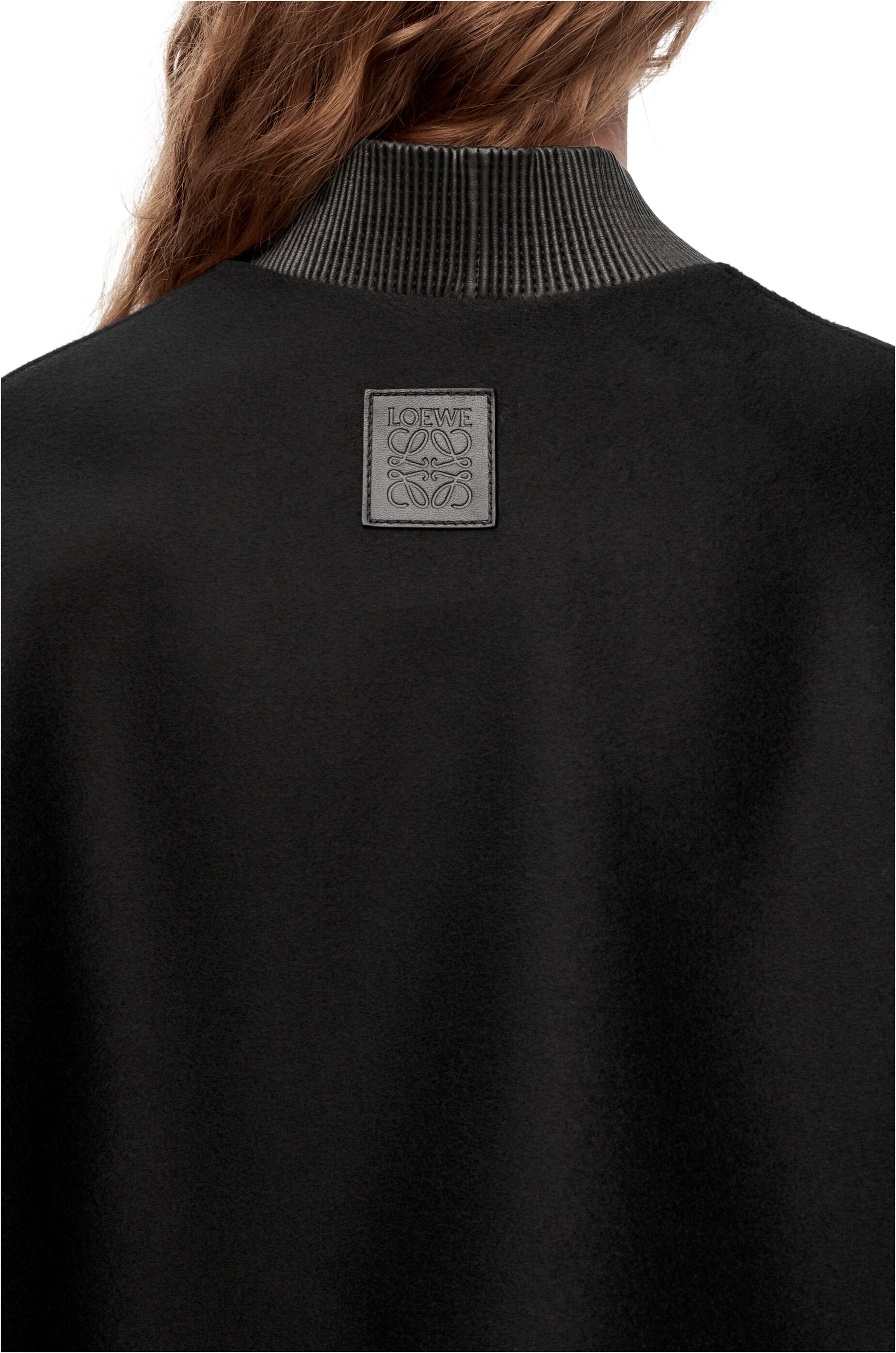 Long bomber jacket in wool and cashmere - 5