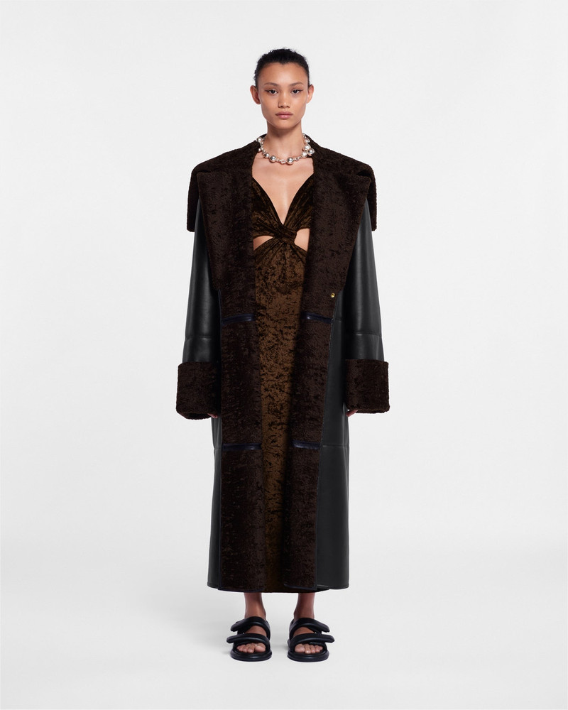 Nanushka Regenerated Leather Coat outlook