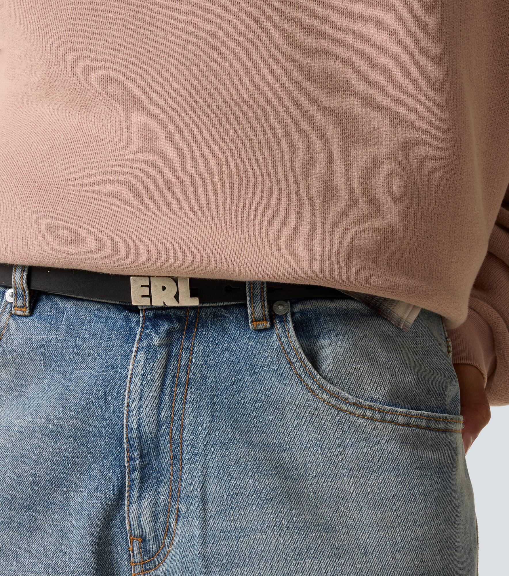 Logo leather belt - 3