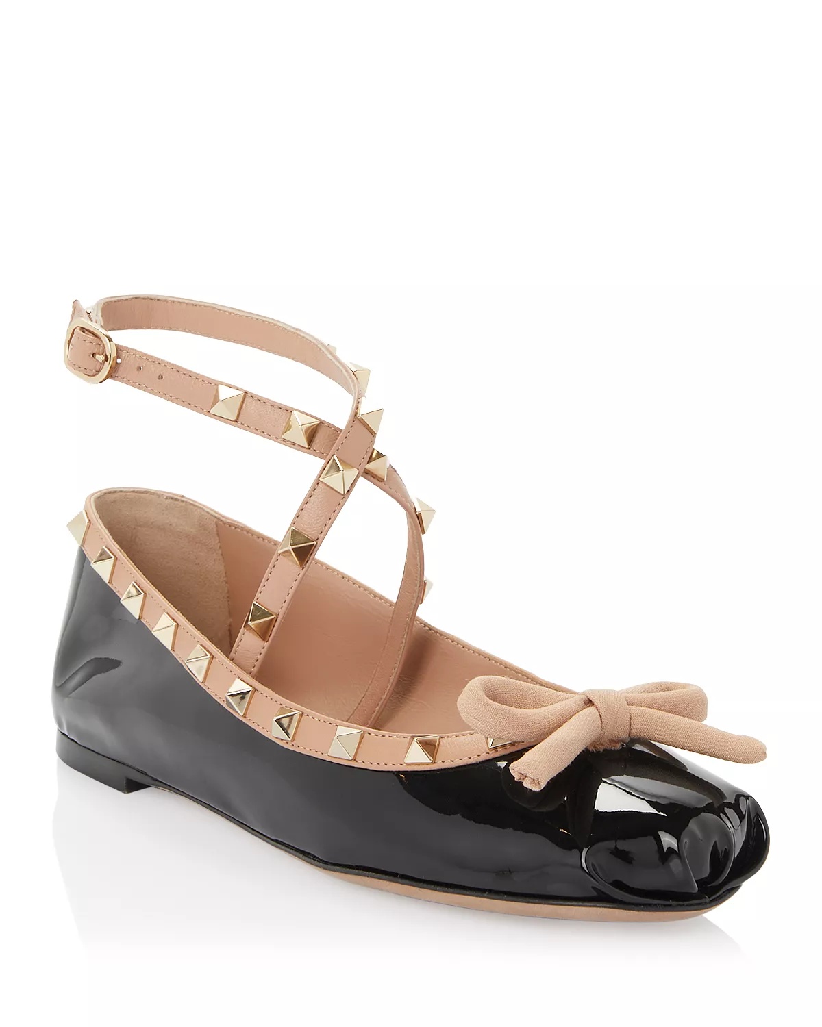 Women's Patent Rockstud Ballerina Flats - 1