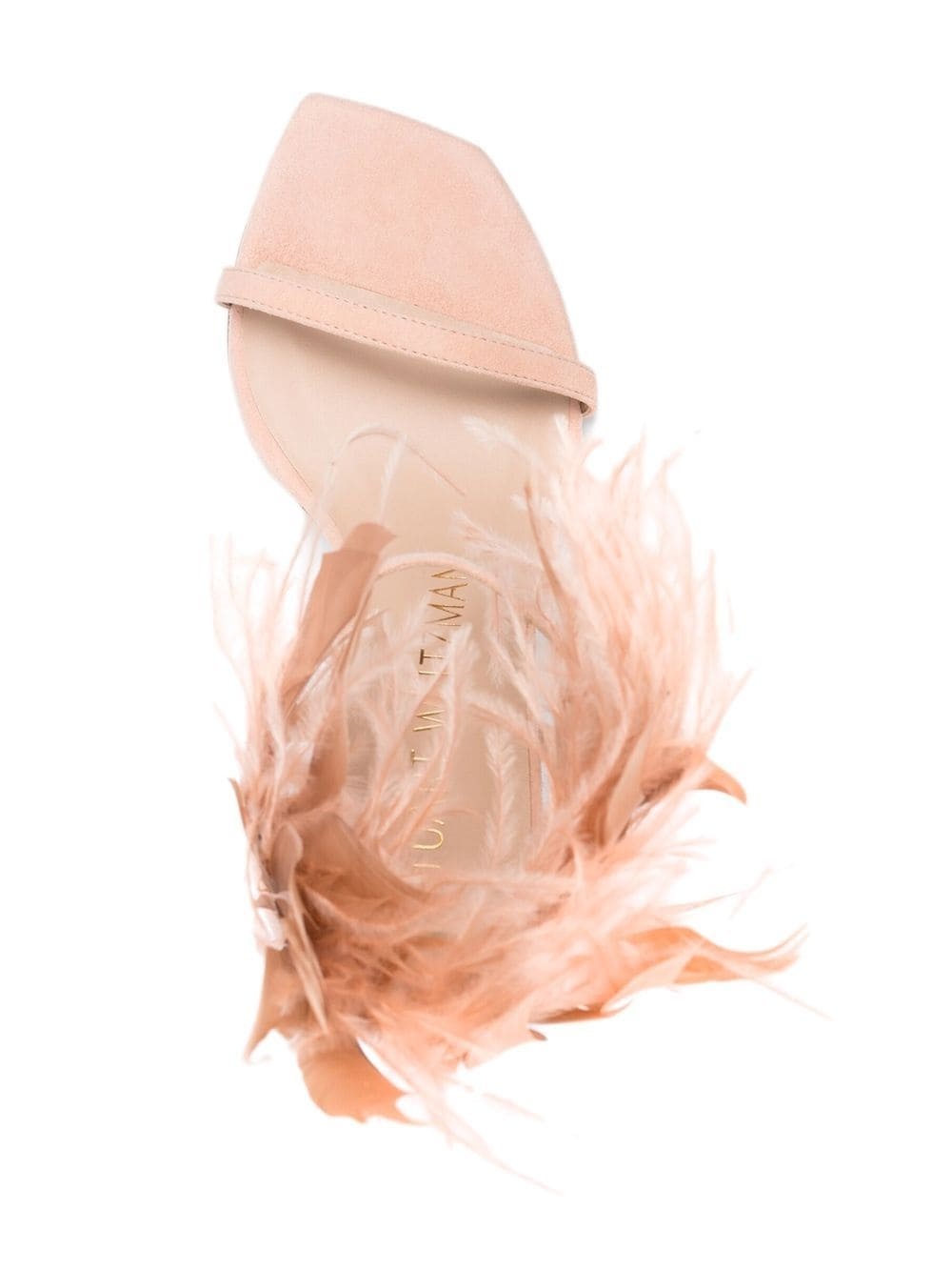 Plume 100 feather-trimmed sandals - 4