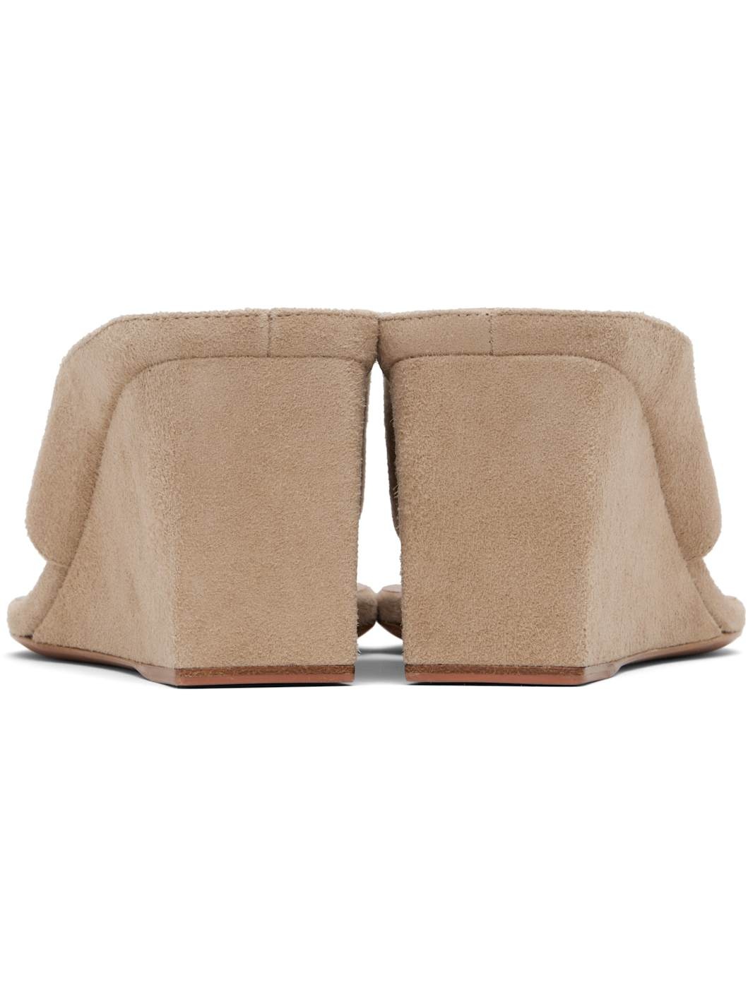 Gray Cube Thong Mules - 2