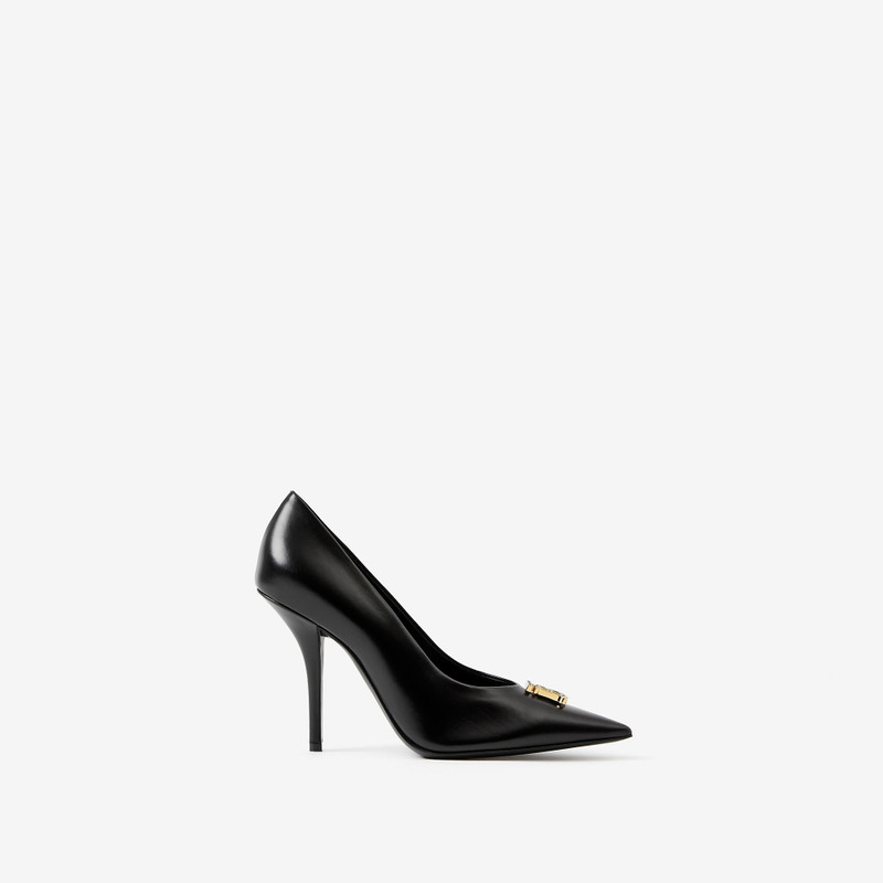 Monogram Motif Leather Point-toe Pumps 1