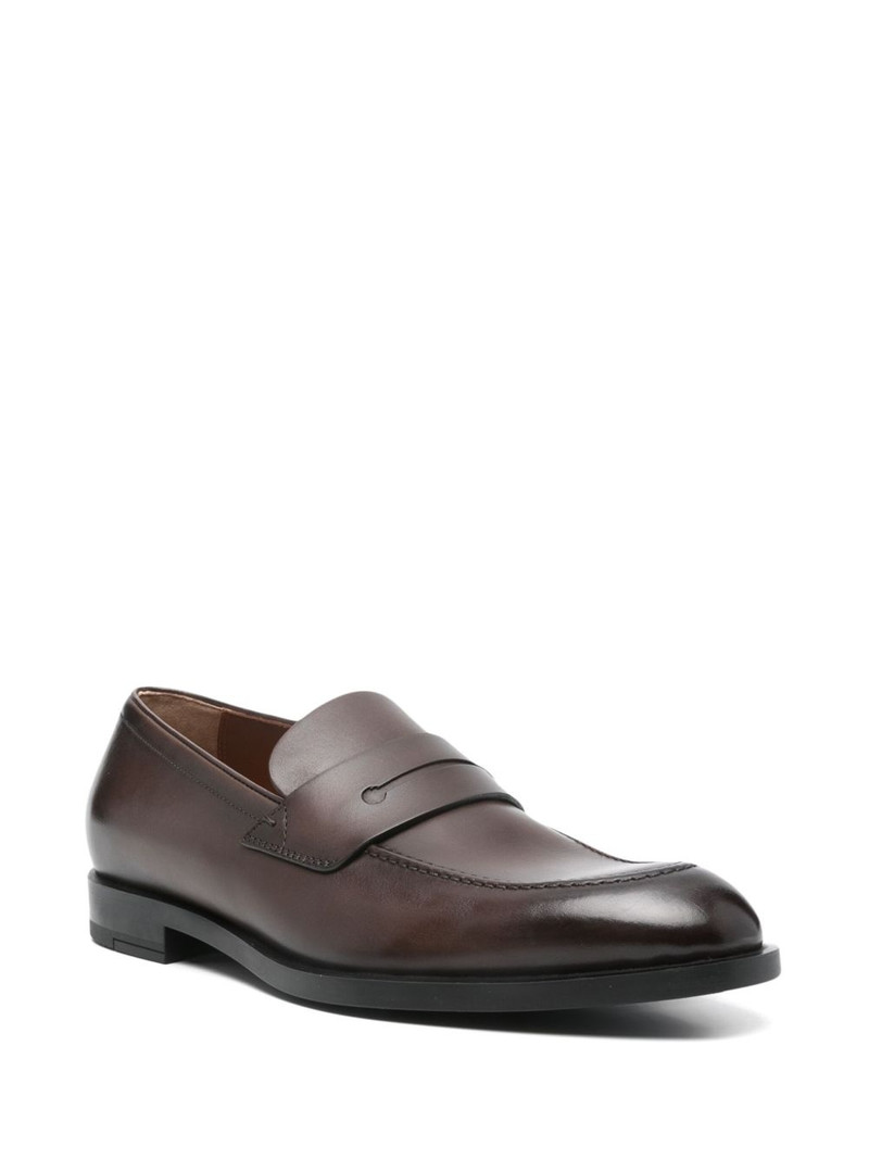 ZEGNA leather penny loafers outlook
