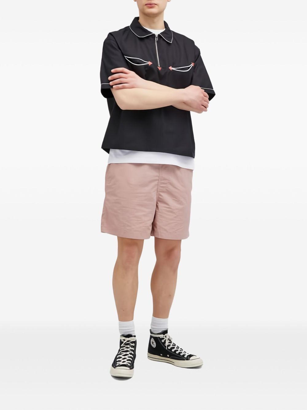straight-leg shorts - 2