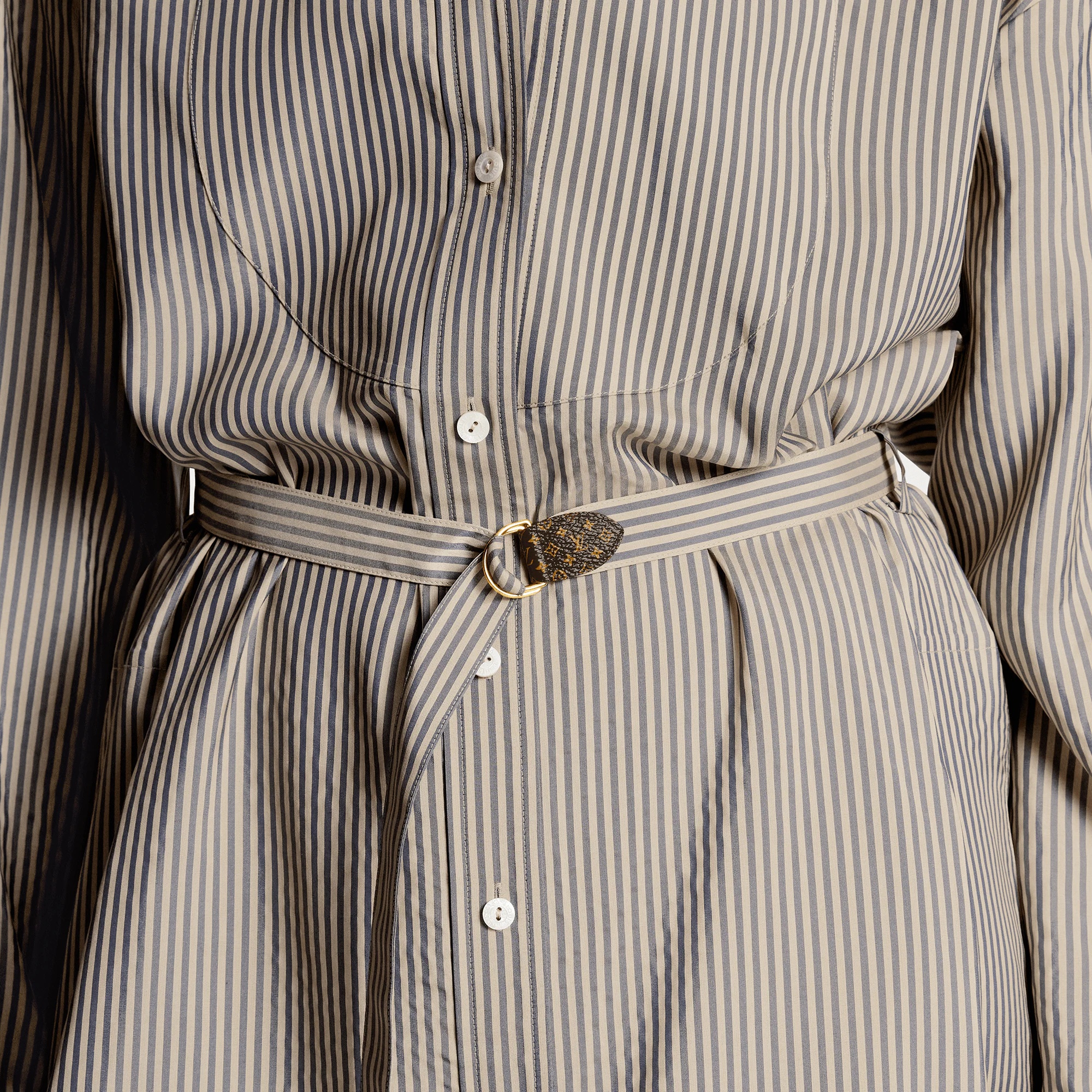 Louis Vuitton Pinstripe Silk Shirt Dress | louisvuitton