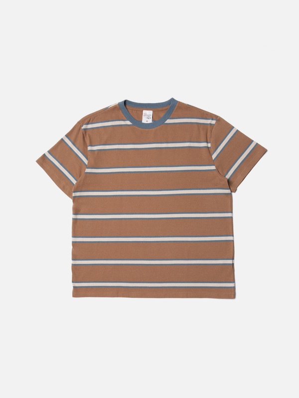 Leffe 90s Stripe T-Shirt Tobacco - 1