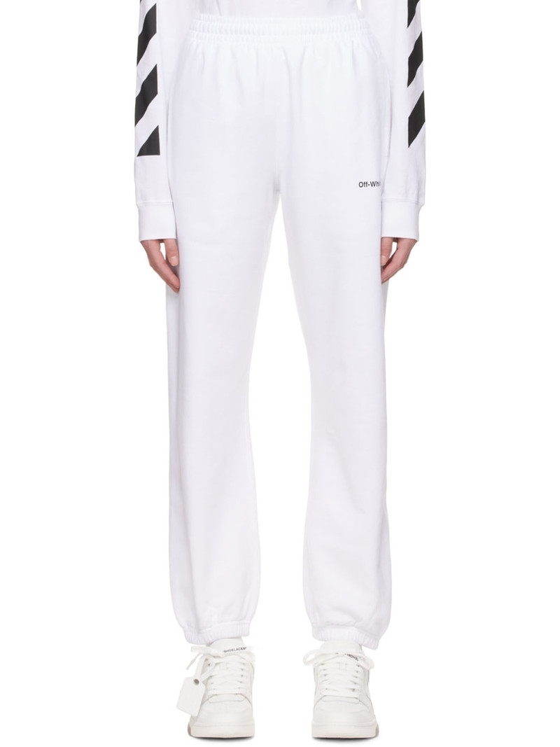 White Diag Lounge Pants 1