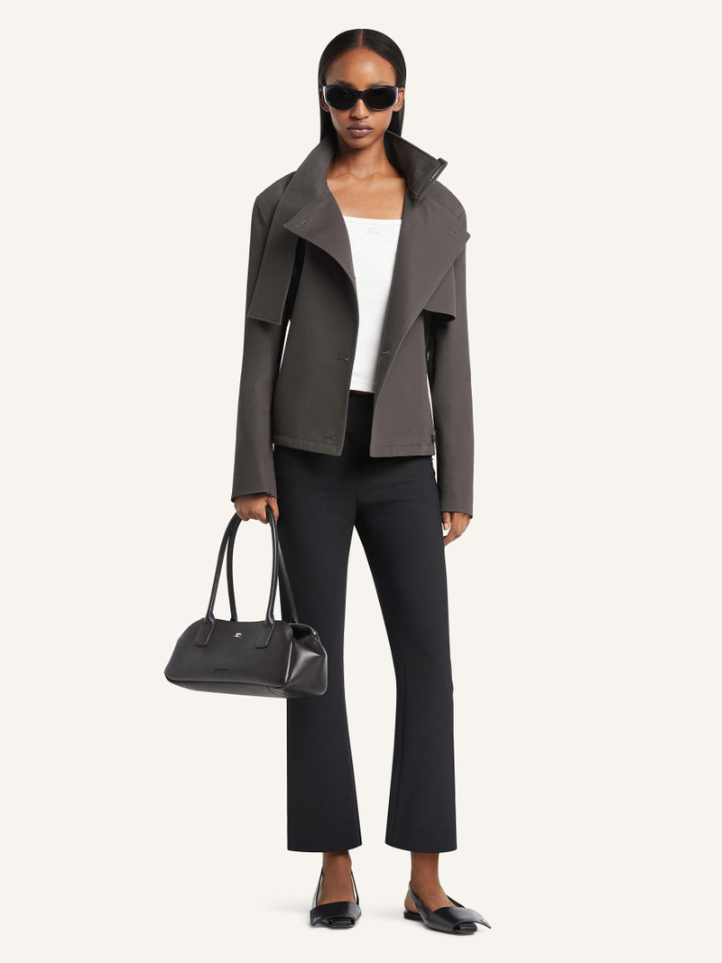 courrèges BUCKLE SHORT COTTON TRENCH COAT outlook