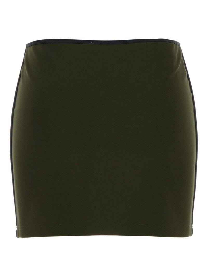 Miu Miu logo-embroidered mini skirt outlook
